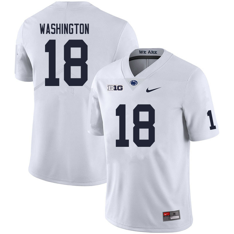 NCAA Nike Men's Penn State Nittany Lions Parker Washington #18 College Football Authentic White Stitched Jersey ZPF8598GZ